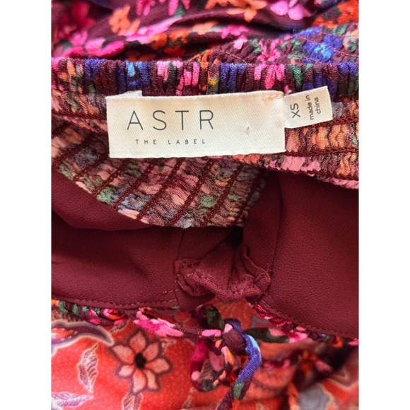 ASTR the label Floral Print Crop Top Long Sleeve Square Neck Blouse  SizeXS - Picture 7 of 7
